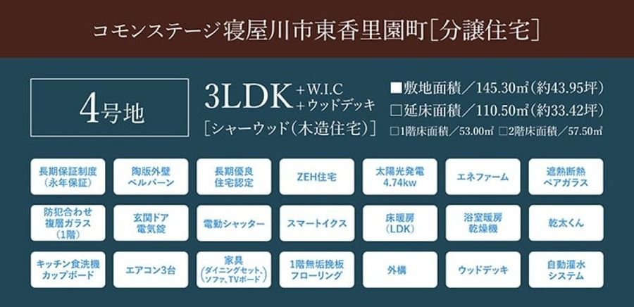 コモンステージ寝屋川市東香里園町